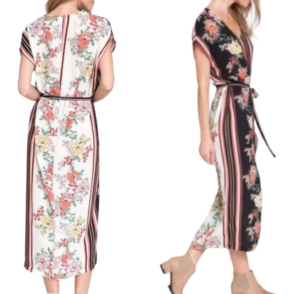 dRA Antropologie Boho Midi Pullover Multicolored Striped Sleeveless Dress Small - Picture 2 of 16